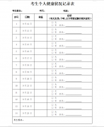 【重要通知】关于9月26日项目管理资格认证考试个人健康状况记录表有关事宜的通知